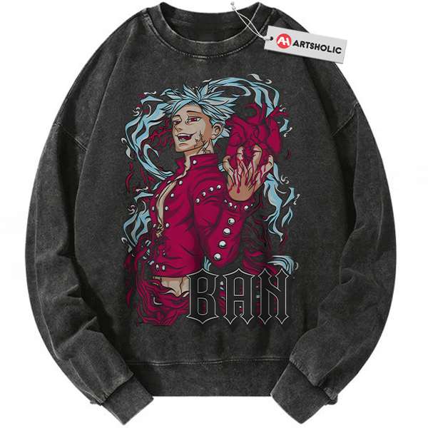 Ban Sweatshirt, The Seven Deadly Sins Sweatshirt, Anime Sweatshirt, Vintage Sweatshirt