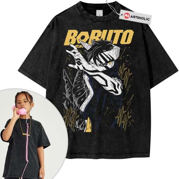 Kawaki Uzumaki Shirt For Kids, Boruto Shirt For Kids, Anime Shirt For Kids, Vintage Tee For Kids