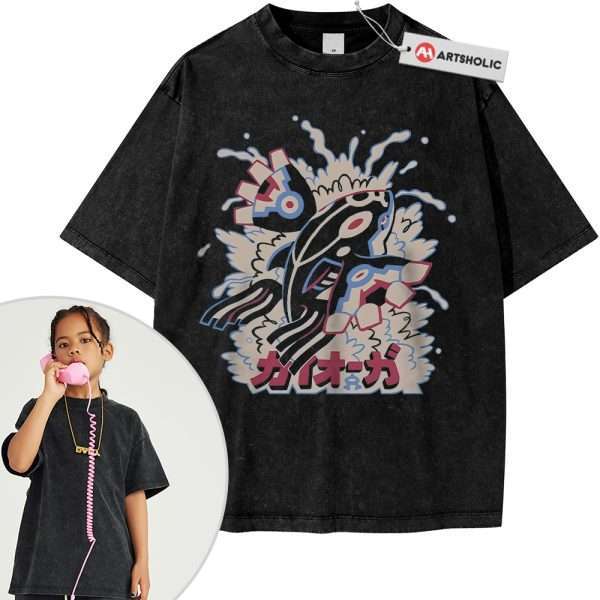 Kyogre Shirt For Kids, Pokemon Shirt For Kids, Anime Shirt For Kids, Vintage T-Shirt For Kids