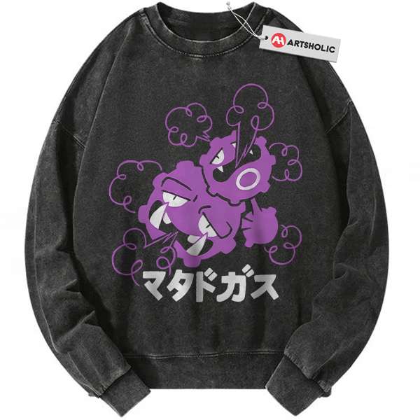 Weezing Sweatshirt, Pokemon Sweatshirt, Anime Sweatshirt, Vintage Sweatshirt