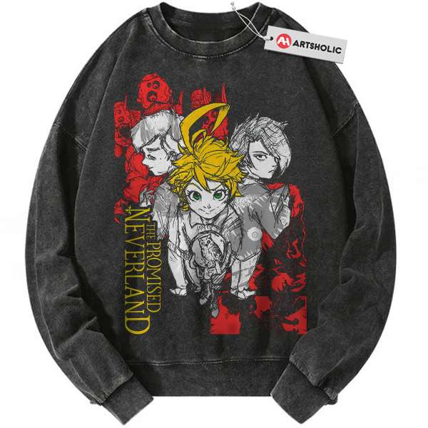 The Promised Neverland Sweatshirt, Anime Sweatshirt, Vintage Sweatshirt