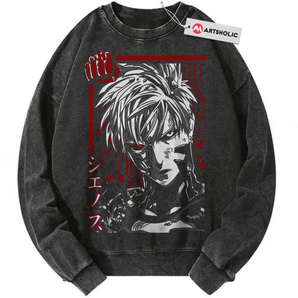 Genos Sweatshirt, One Punch Man Sweatshirt, Anime Sweatshirt, Vintage Sweatshirt