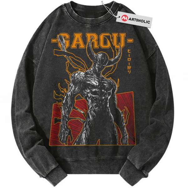 Garou Sweatshirt, One Punch Man Sweatshirt, Anime Sweatshirt, Vintage Sweatshirt