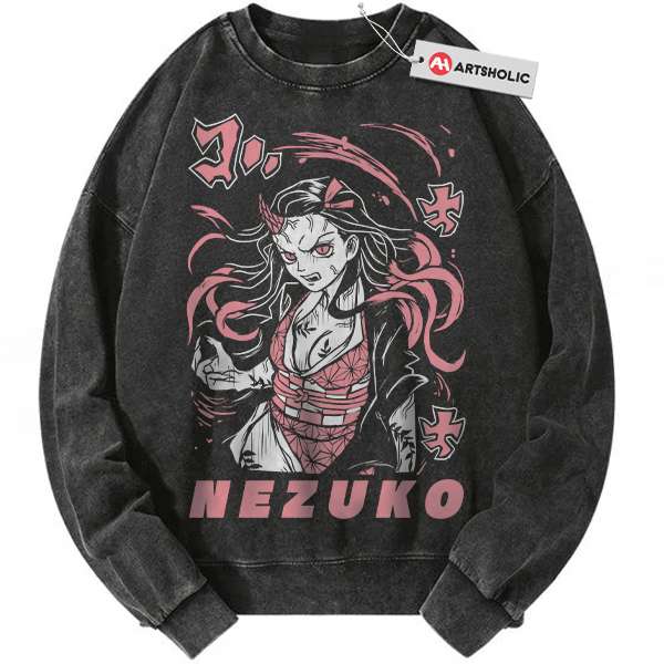 Nezuko Kamado Sweatshirt, Demon Slayer Sweatshirt, Anime Sweatshirt, Vintage Sweatshirt