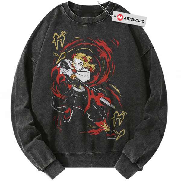 Kyojuro Rengoku Sweatshirt, Demon Slayer Sweatshirt, Anime Sweatshirt, Vintage Sweatshirt