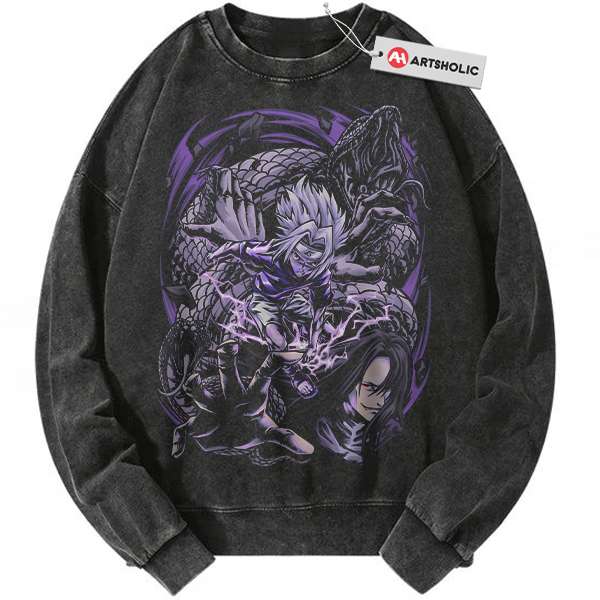 Sasuke Uchiha Sweatshirt, Naruto Sweatshirt, Anime Sweatshirt, Vintage Sweatshirt