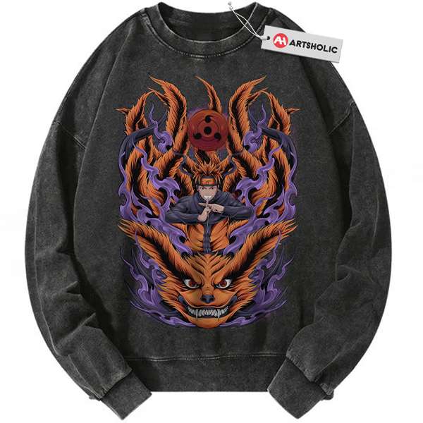 Kurama vs Naruto Uzumaki Sweatshirt, Anime Sweatshirt, Vintage Sweatshirt