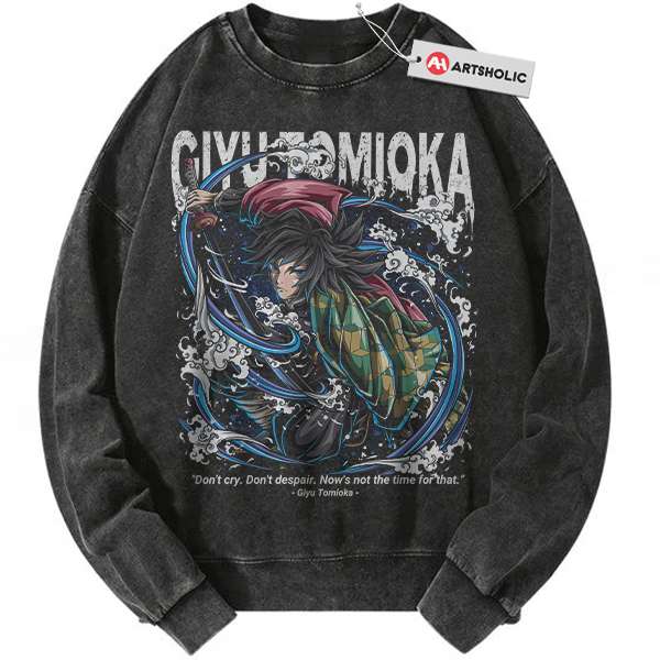Giyu Tomioka Sweatshirt, Demon Slayer Sweatshirt, Anime Sweatshirt, Vintage Sweatshirt
