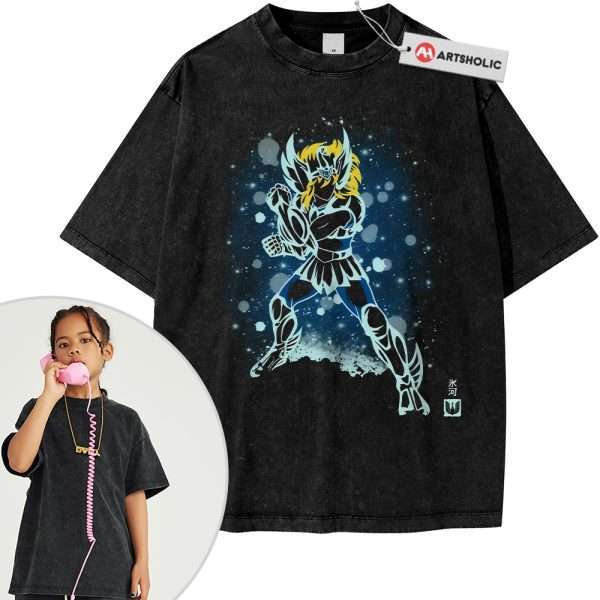 Cygnus Hyoga Shirt For Kids, Saint Seiya Shirt For Kids, Anime Shirt For Kids, Vintage T-Shirt For Kids
