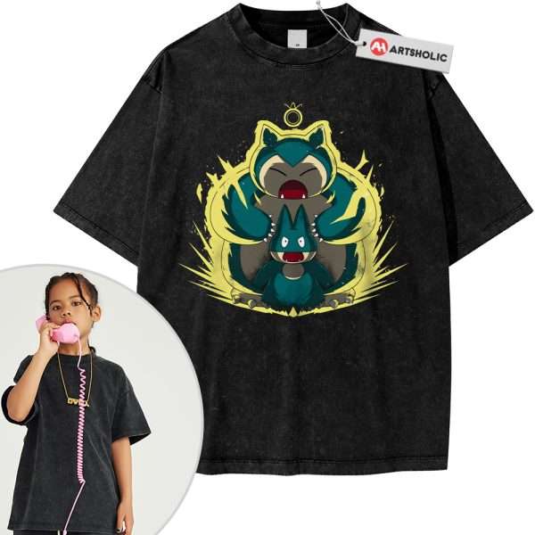 Munchlax vs Snorlax Shirt For Kids, Pokemon Shirt For Kids, Anime Shirt For Kids, Vintage T-Shirt For Kids