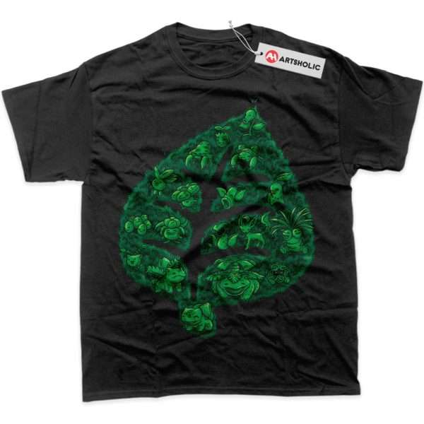 Grass-Type Pokemon Shirt, Anime Shirt, Graphic T-Shirt