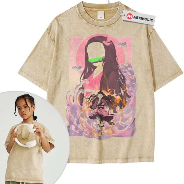 Nezuko Kamado Shirt For Kids, Demon Slayer Shirt For Kids, Anime Shirt For Kids, Vintage Tee For Kids