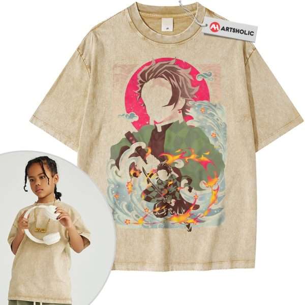 Tanjiro Kamado Shirt For Kids, Demon Slayer Shirt For Kids, Anime Shirt For Kids, Vintage T-Shirt For Kids