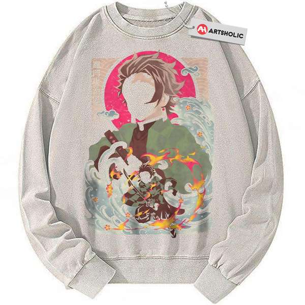 Tanjiro Kamado Sweatshirt, Demon Slayer Sweatshirt, Anime Sweatshirt, Vintage Sweatshirt