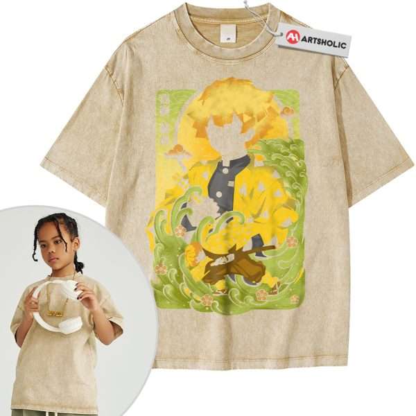 Zenitsu Agatsuma Shirt For Kids, Demon Slayer Shirt For Kids, Anime Shirt For Kids, Vintage Tee For Kids