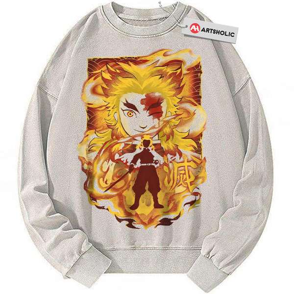 Kyojuro Rengoku Sweatshirt, Demon Slayer Sweatshirt, Anime Sweatshirt, Vintage Sweatshirt
