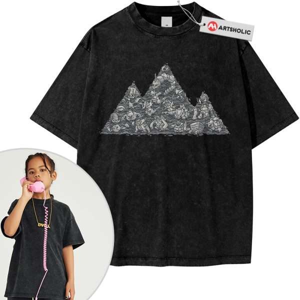 Rock-Type Pokemon Shirt For Kids, Anime Shirt For Kids, Vintage Tee For Kids