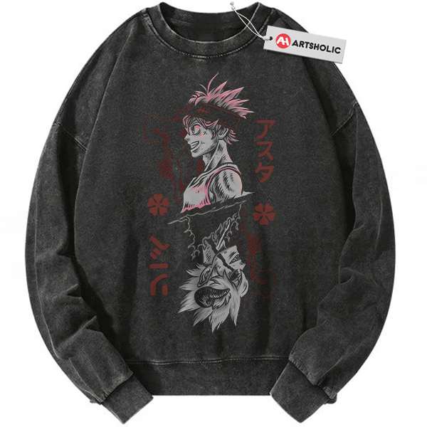 Asta Sweatshirt, Black Clover Sweatshirt, Anime Sweatshirt, Vintage Sweatshirt