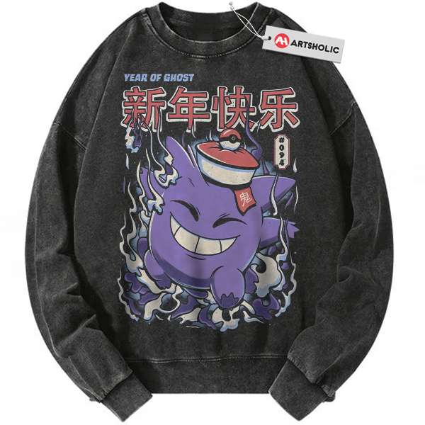 Gengar Sweatshirt, Pokemon Sweatshirt, Anime Sweatshirt, Vintage Sweatshirt
