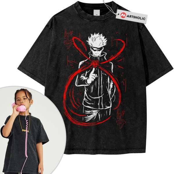 Satoru Gojo Shirt For Kids, Jujutsu Kaisen Shirt For Kids, Anime Shirt For Kids, Vintage T-Shirt For Kids