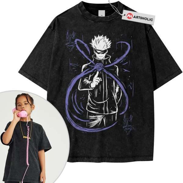 Satoru Gojo Shirt For Kids, Jujutsu Kaisen Shirt For Kids, Anime Shirt For Kids, Vintage Tee For Kids