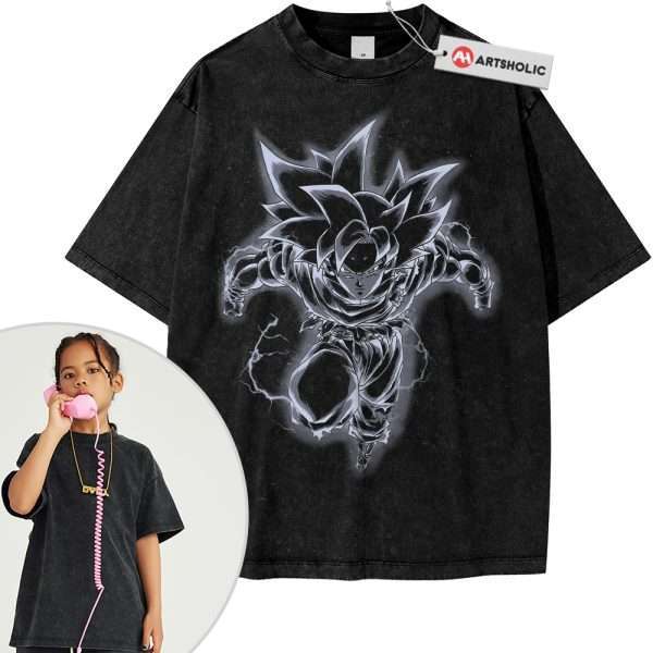 Ultra Instinct Son Goku Shirt For Kids, Dragon Ball Shirt For Kids, Anime Shirt For Kids, Vintage T-Shirt For Kids