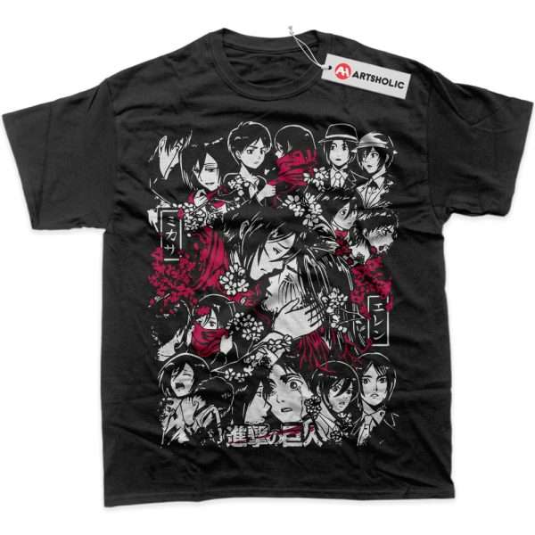 Mikasa Ackerman vs Eren Yeager Shirt, Attack On Titan Shirt, AOT Shirt, Anime Shirt, Graphic Tee