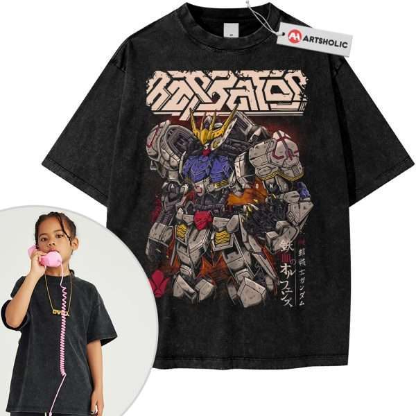 ASW-G-08 Gundam Barbatos Shirt For Kids, The Gundam Shirt For Kids, Anime Shirt For Kids, Vintage Tee For Kids