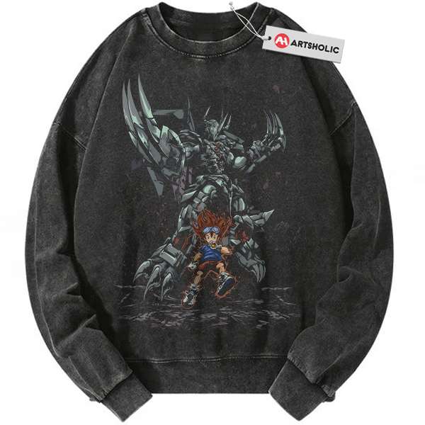 Taichi Kamiya vs WarGreymon Sweatshirt, Digimon Adventure Sweatshirt, Anime Sweatshirt, Vintage Sweatshirt