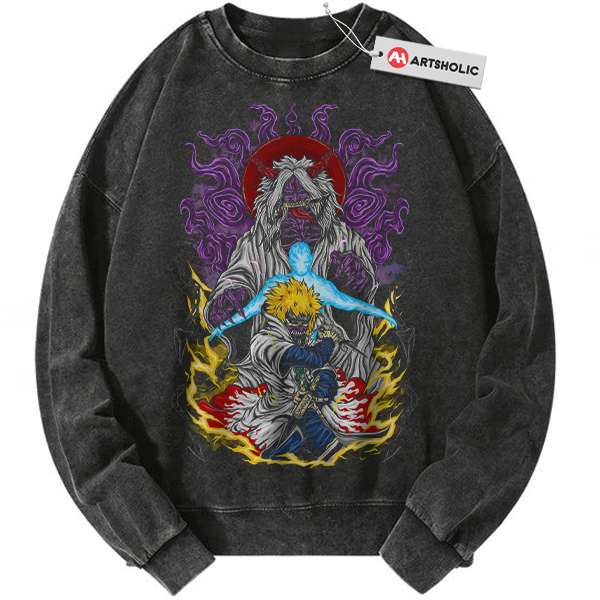 Skeleton Minato Namikaze Sweatshirt, Naruto Sweatshirt, Anime Sweatshirt, Vintage Sweatshirt