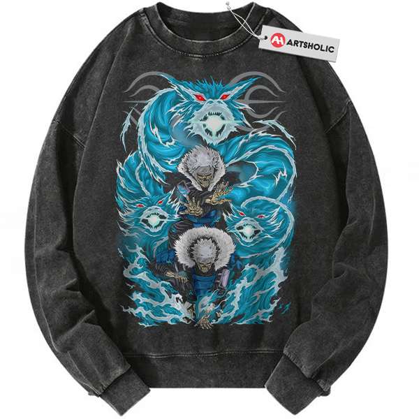 Skeleton Tobirama Senju Sweatshirt, Naruto Sweatshirt, Anime Sweatshirt, Vintage Sweatshirt