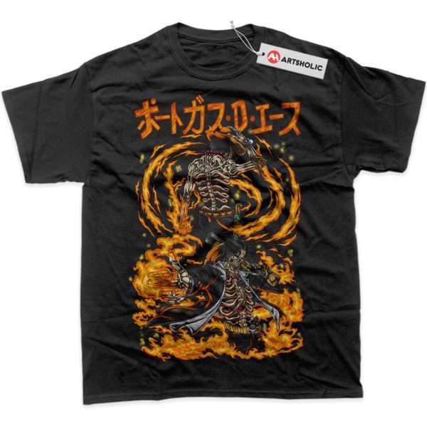 Skeleton Portgas D Ace Shirt, One Piece Shirt, Anime Shirt, Graphic Tee