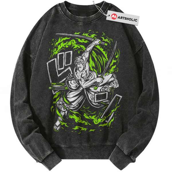 Roronoa Zoro Sweatshirt, One Piece Sweatshirt, Anime Sweatshirt, Vintage Sweatshirt