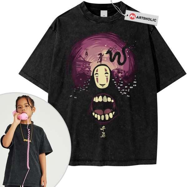 No Face - Spirited Away Shirt For Kids, Studio Ghibli Shirt For Kids, Anime Shirt For Kids, Vintage T-Shirt For Kids