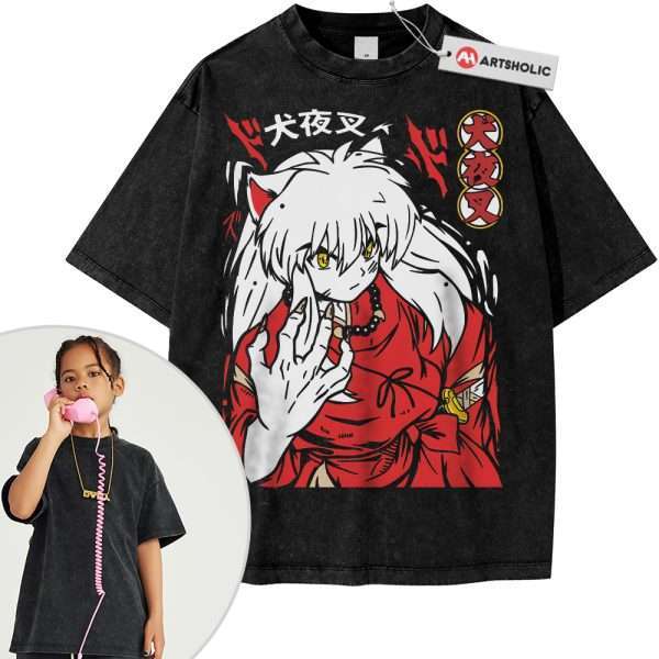 Inuyasha Shirt For Kids, Anime Shirt For Kids, Vintage T-Shirt For Kids