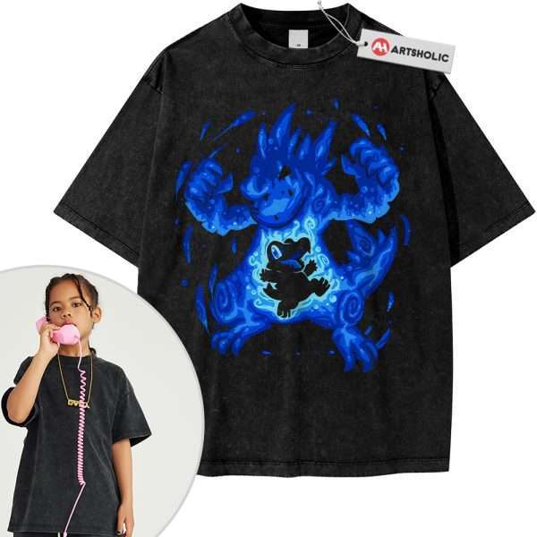 Totodile vs Feraligatr Shirt For Kids, Pokemon Shirt For Kids, Anime Shirt For Kids, Vintage T-Shirt For Kids