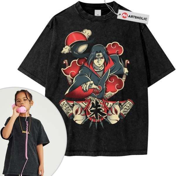 Itachi Uchiha Shirt For Kids, Naruto Shirt For Kids, Anime Shirt For Kids, Vintage T-Shirt For Kids