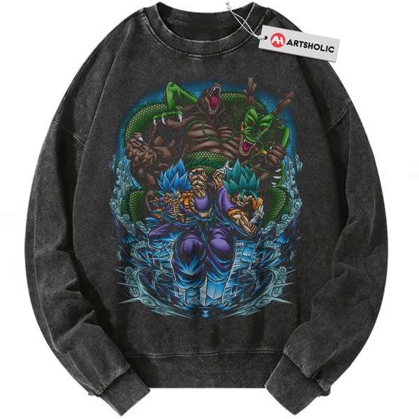 Skull Vegito vs Gogeta Sweatshirt, Shenron Sweatshirt, Dragon Ball Sweatshirt, Anime Sweatshirt, Vintage Sweatshirt