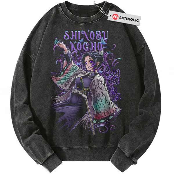 Shinobu Kocho Sweatshirt, Demon Slayer Sweatshirt, Anime Sweatshirt, Vintage Sweatshirt