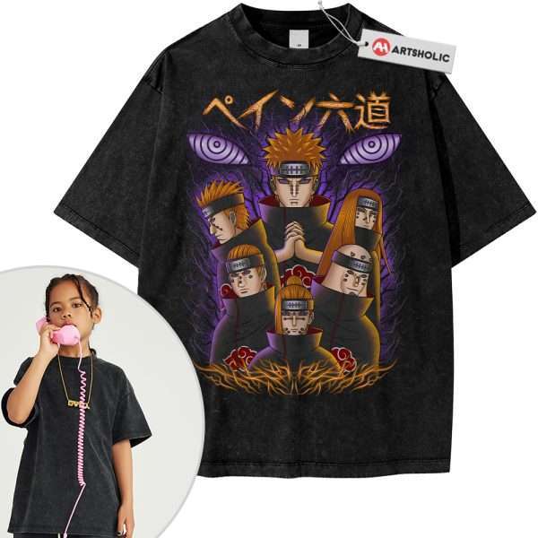 Pain - Nagato Uzumaki Shirt For Kids, Naruto Shirt For Kids, Anime Shirt For Kids, Vintage Tee For Kids