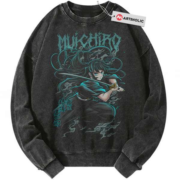 Muichiro Tokito Sweatshirt, Demon Slayer Sweatshirt, Anime Sweatshirt, Vintage Sweatshirt