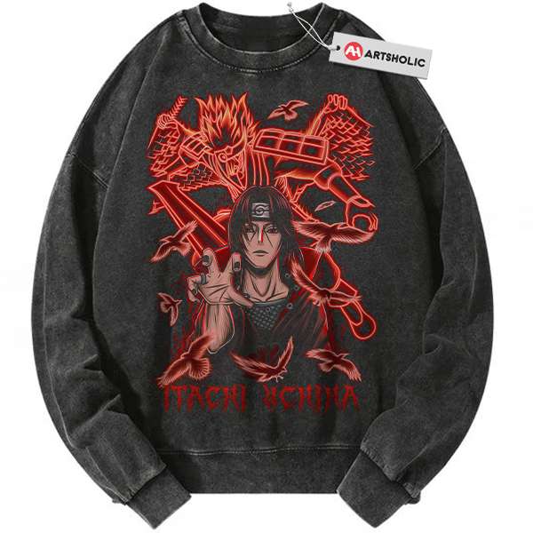 Itachi Uchiha Sweatshirt, Naruto Sweatshirt, Anime Sweatshirt, Vintage Sweatshirt
