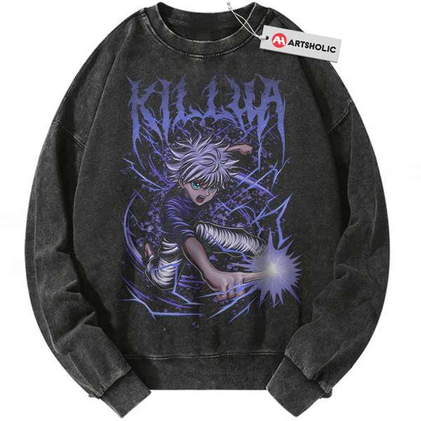 Killua Zoldyck Sweatshirt, Hunter x Hunter Sweatshirt, HxH Sweatshirt, Anime Sweatshirt, Vintage Sweatshirt