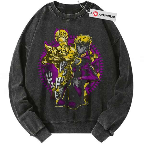 Giorno Giovanna Sweatshirt, JoJo's Bizarre Adventure Sweatshirt, Anime Sweatshirt, Vintage Sweatshirt