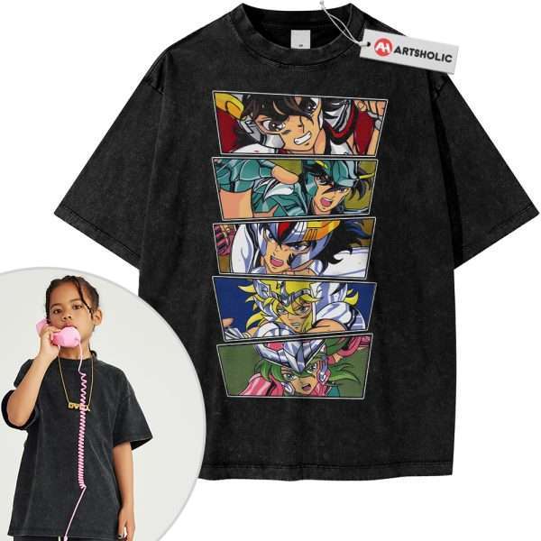 Saint Seiya Shirt For Kids, Anime Shirt For Kids, Vintage T-Shirt For Kids