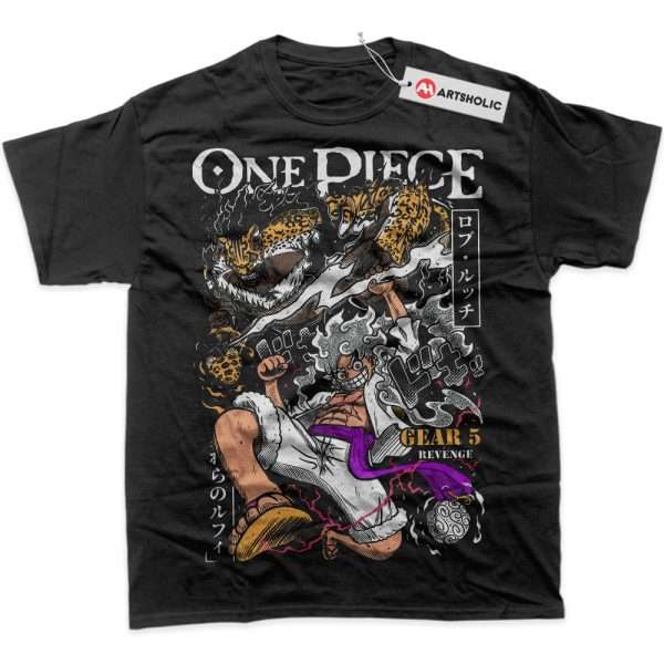 Rob Lucci vs Luffy Gear 5 Shirt, One Piece Shirt, Anime Shirt, Graphic T-Shirt