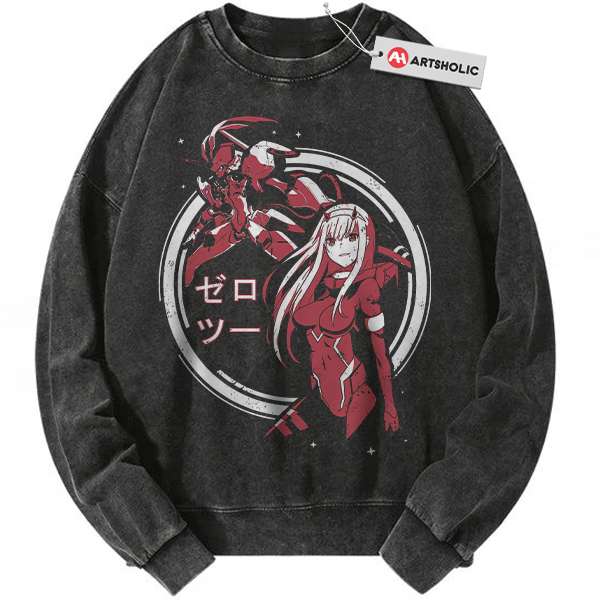 Zero Two Sweatshirt, Darling in the Franxx Sweatshirt, Anime Sweatshirt, Vintage Sweatshirt