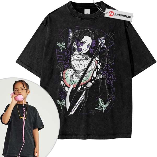 Shinobu Kocho Shirt For Kids, Demon Slayer Shirt For Kids, Anime Shirt For Kids, Vintage Tee For Kids