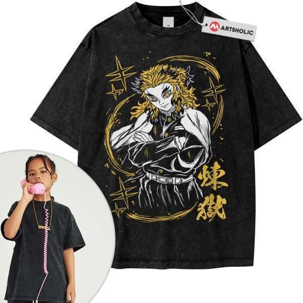 Kyojuro Rengoku Shirt For Kids, Demon Slayer Shirt For Kids, Anime Shirt For Kids, Vintage T-Shirt For Kids