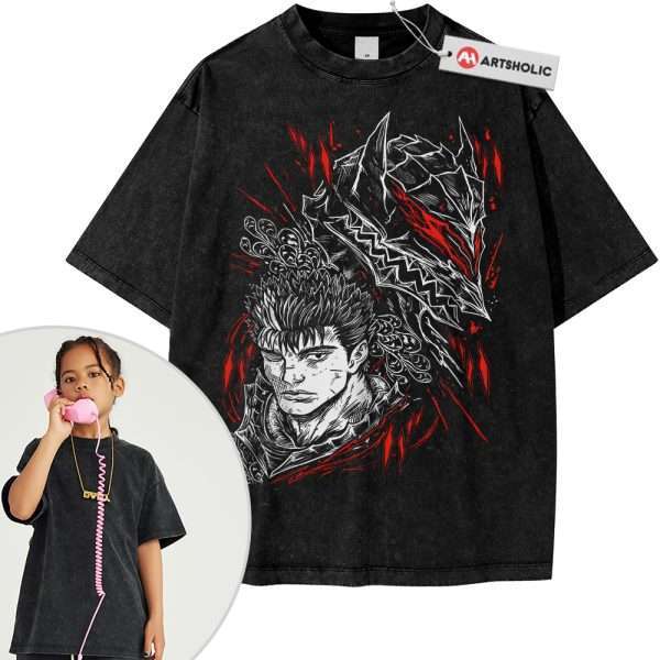 Guts Shirt For Kids, Berserk Shirt For Kids, Anime Shirt For Kids, Vintage T-Shirt For Kids